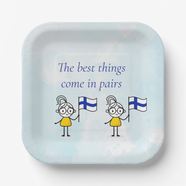 Platos de fiesta de gemelas de Finlandia (Anverso)