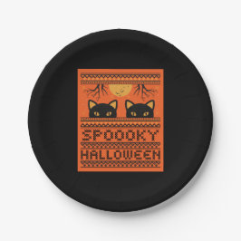 Platos de fiesta de Halloween, Naranja Spooky Hall