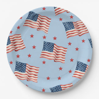 Platos de fiesta de la bandera del 4 de julio