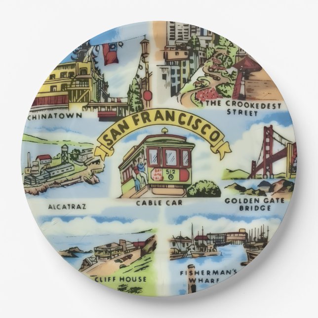 Platos de fiesta de monumentos de San Francisco (Anverso)