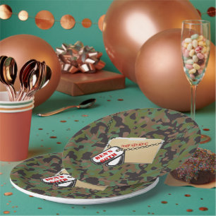 Platos de fiesta de soldado Top Secret de camuflaj