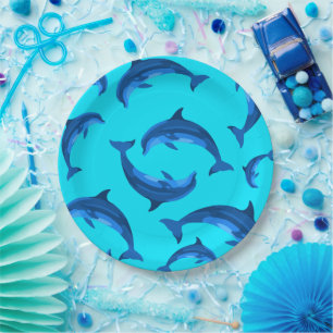 Platos de fiesta de verano tropical delfines salta