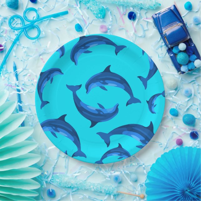 Platos de fiesta de verano tropical delfines salta (Fiesta)