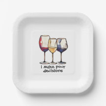 Platos de fiesta de vino