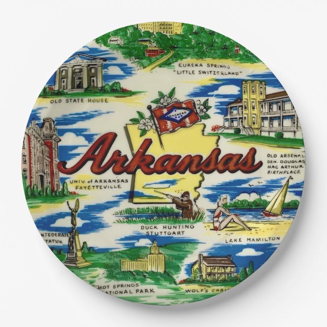 Platos de fiesta del estado de Arkansas (Anverso)