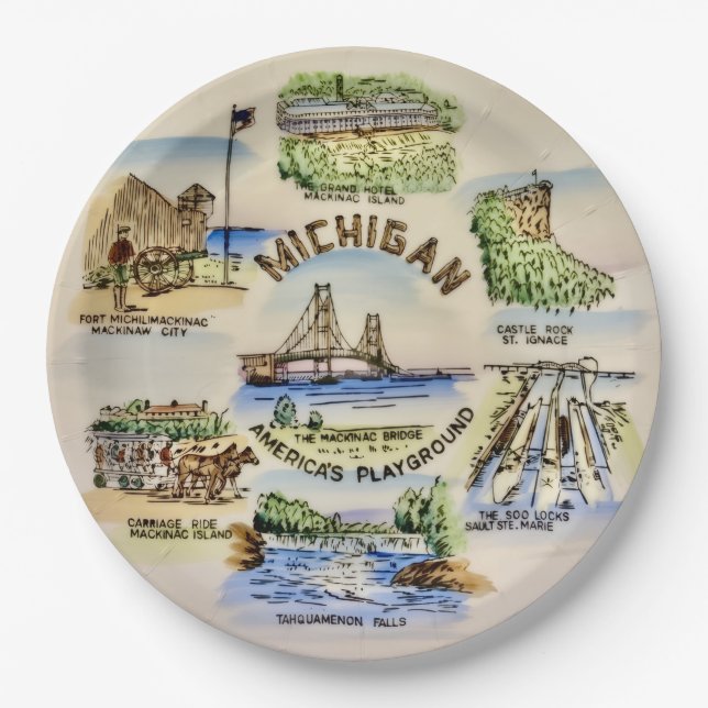 Platos de fiesta del estado de Michigan (Anverso)