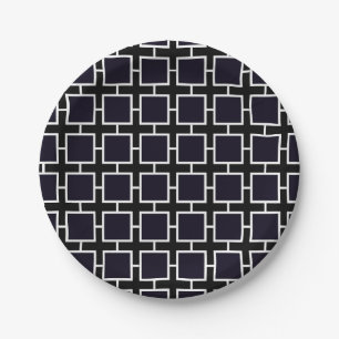 Platos de fiesta geométricos chic cuadrados en bla