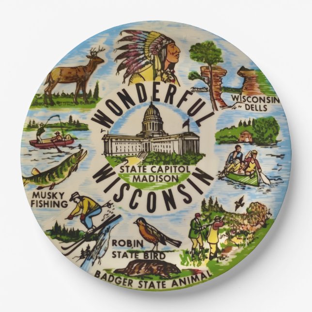 Platos de Fiesta Maravillosos de Wisconsin (Anverso)