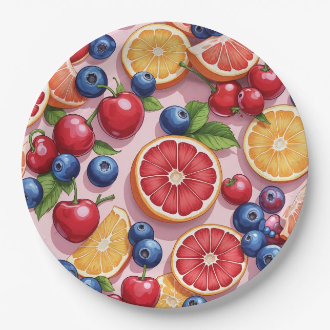 Platos de frutas con temática de fruta (Anverso)