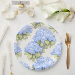 Platos de Hortensia | Fiesta Floral Azul Marfil El