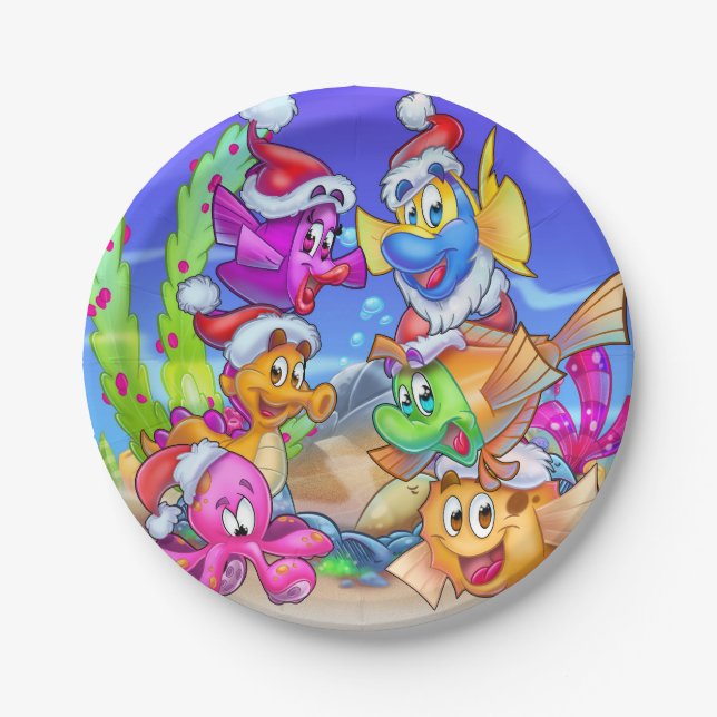 Platos de los Navidades de los personalizados Frie (Anverso)