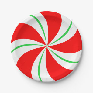 Platos de Navidades de migajas rojas y verdes