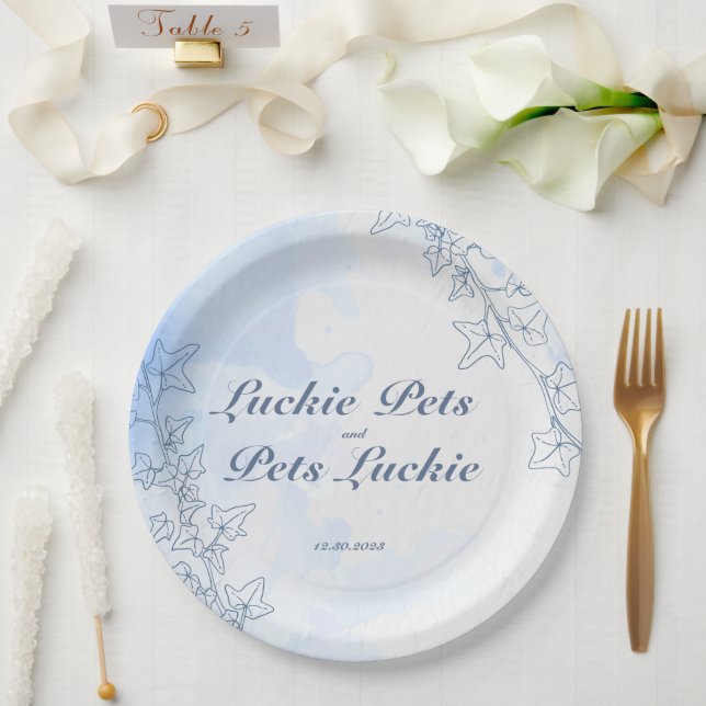 Platos de nieve helados Blue (Boda)