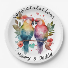 Platos de Ocasión Personalizados Pájaros del Amor