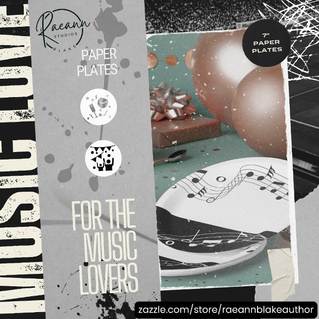 Platos de Papel 7" Fiesta y Picnic Temático de Mús (Subido por el creador)