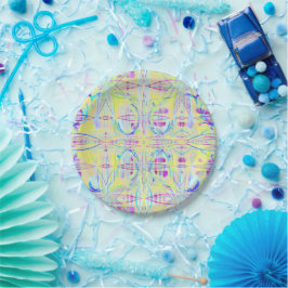 Platos de papel abstractos para fiesta de Pascua