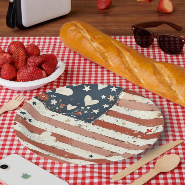 Platos de papel Americana (Picnic)