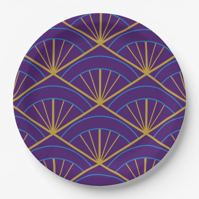 Platos de papel Art Deco (Anverso)