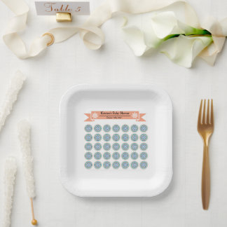 Platos de papel Azura Crest para baby shower