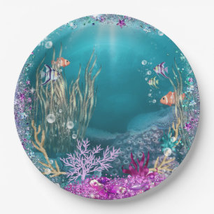 Platos de papel Bajo el Mar