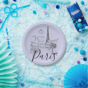 Platos de papel Cafe Paris