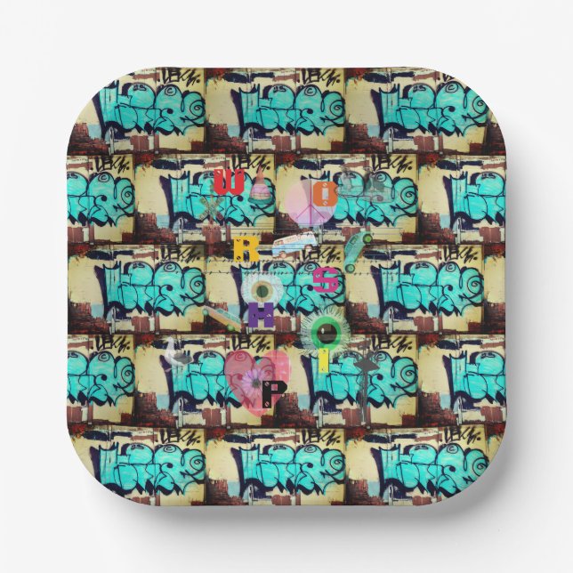 Platos de papel Catedral Urbana (Anverso)