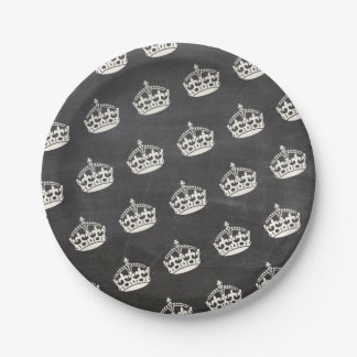 Platos de papel Chic para fiesta de pizarra Corona