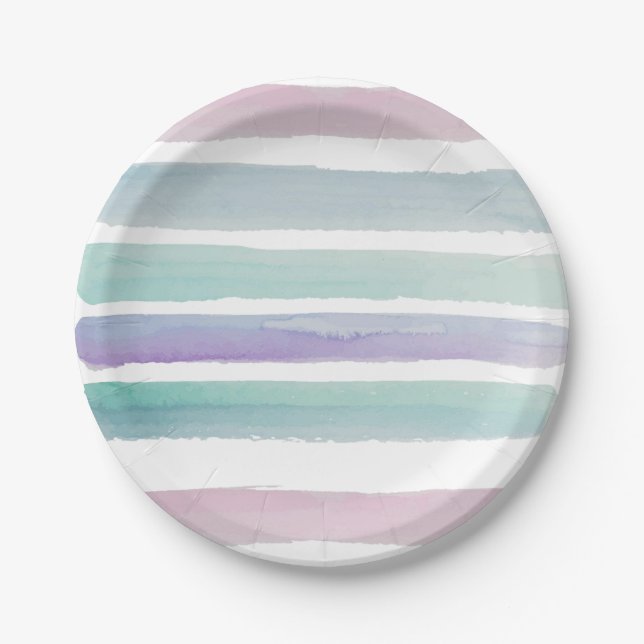 Platos de Papel, Colores Pastel  (Anverso)