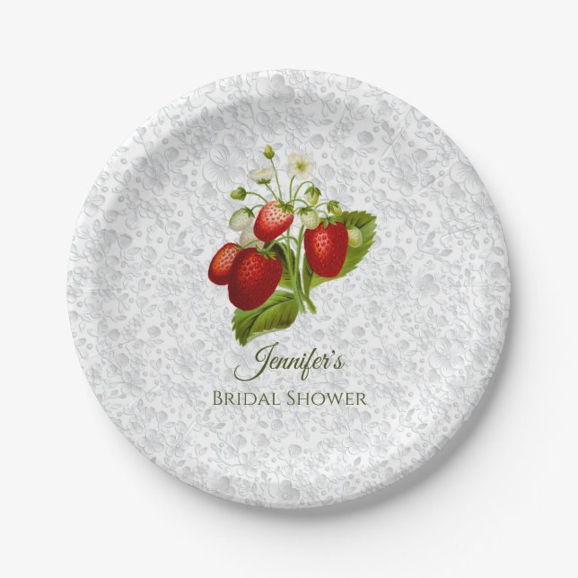 Platos de papel con aspecto de encaje personalizad (Anverso)