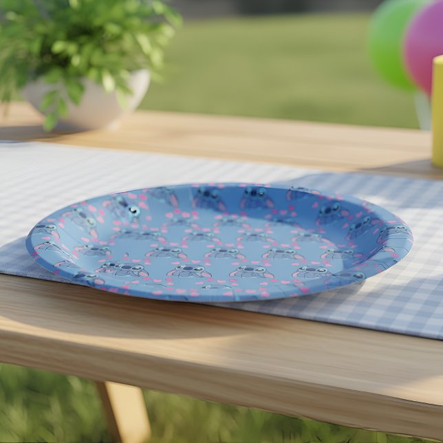 Platos de papel con diseños de Stitch (Subido por el creador)