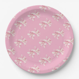 Platos de papel con estampado floral pequeño de co