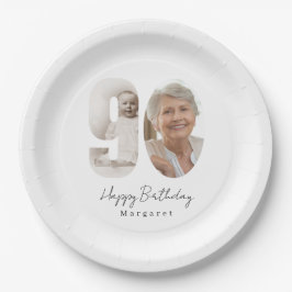 Platos de papel con fotos personalizadas para la f