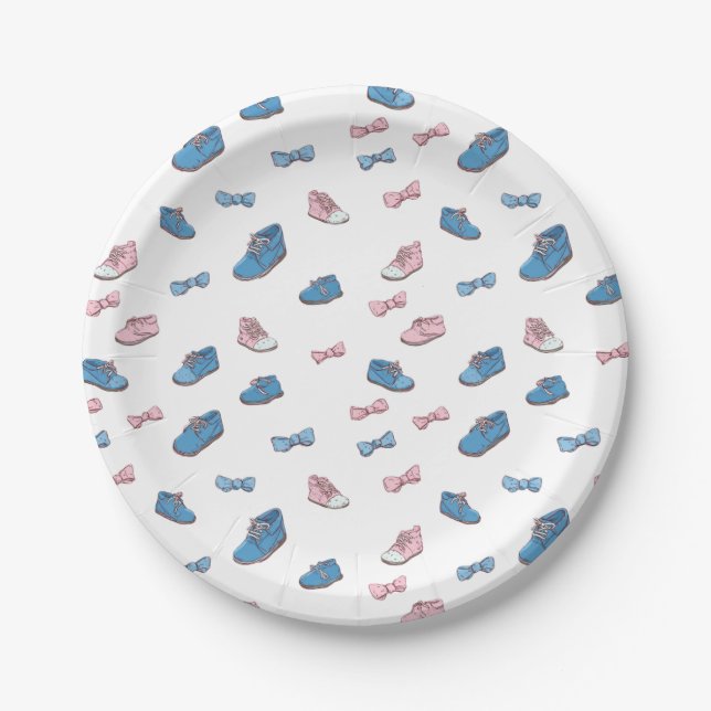Platos de papel con lazos  (Anverso)