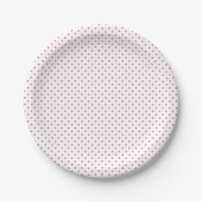 Platos de papel con lunares rosados (Anverso)