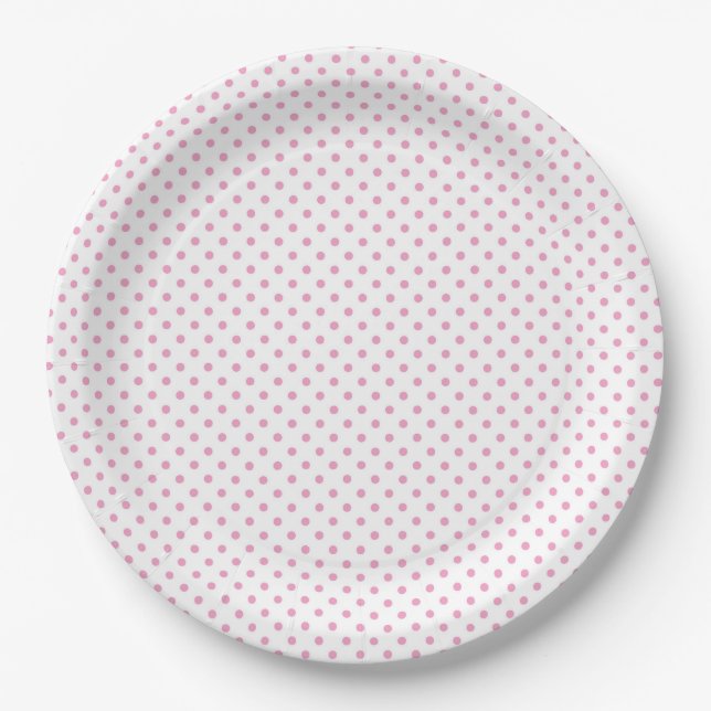 Platos de papel con lunares rosados (Anverso)
