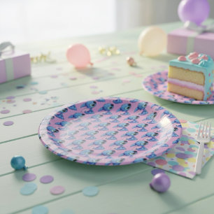 Platos de Papel con Motivo de Stitch
