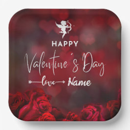 Platos de papel cuadrados de 22,9 cm