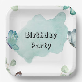 Platos de papel cuadrados de 22,9 cm