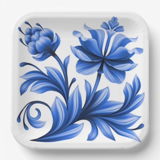 Platos de papel cuadrados de 22,9 cm (Anverso)