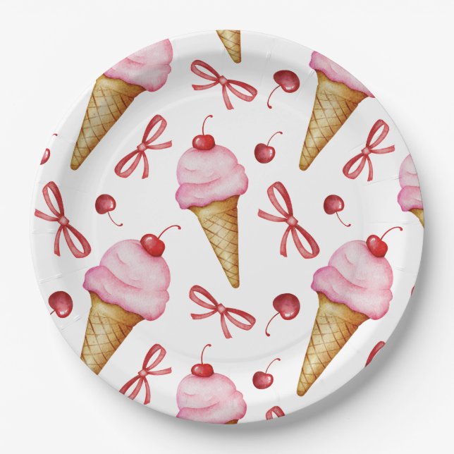 Platos de Papel Cumpleaños Dulce Coqueta (Anverso)