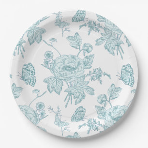 Platos de papel de acuarela con impresión en bloqu