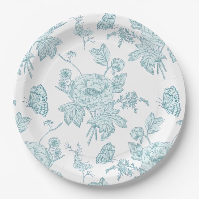 Platos de papel de acuarela con impresión en bloqu (Anverso)