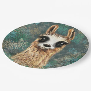Platos de papel de alpaca divertidos