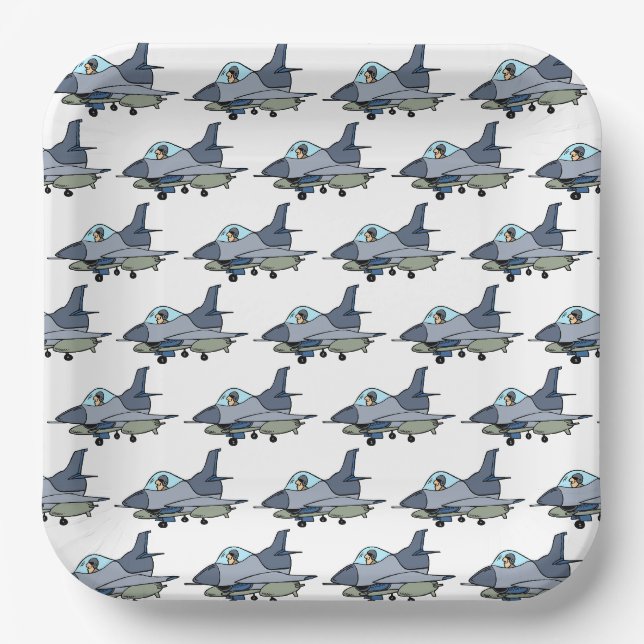 Platos de papel de avión de combate, Piloto de la  (Anverso)