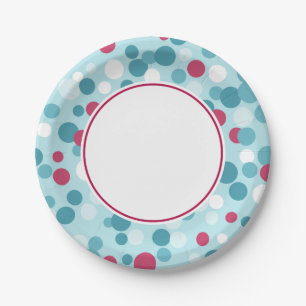 Platos de papel de bayas de Navidad
