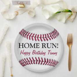 Platos de papel de béisbol