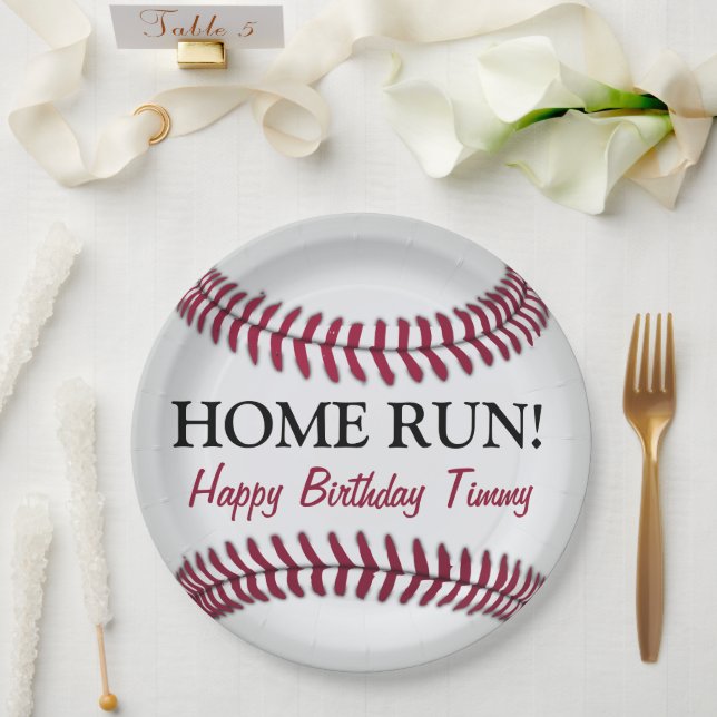 Platos de papel de béisbol (Boda)