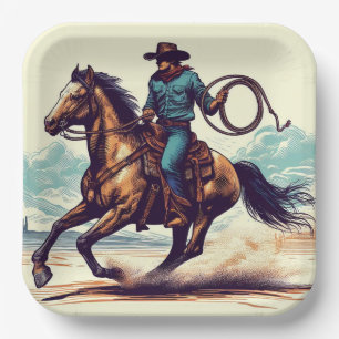Platos de Papel de Caballo Vaquero, Fiesta del Rod