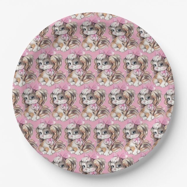 Platos de papel de cachorro (Anverso)