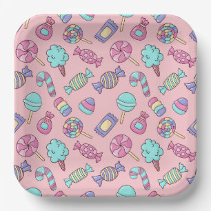 Platos de Papel de Caramelo, Fiesta de Dulces Golo